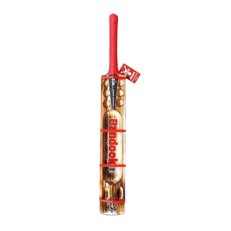 KWE Bandook Burn Edition Hard Tennis Bat + FREE  EXTRA GRIP + FREE GIFT NIVIA Heavy Red Tennis Ball (Box of 12)