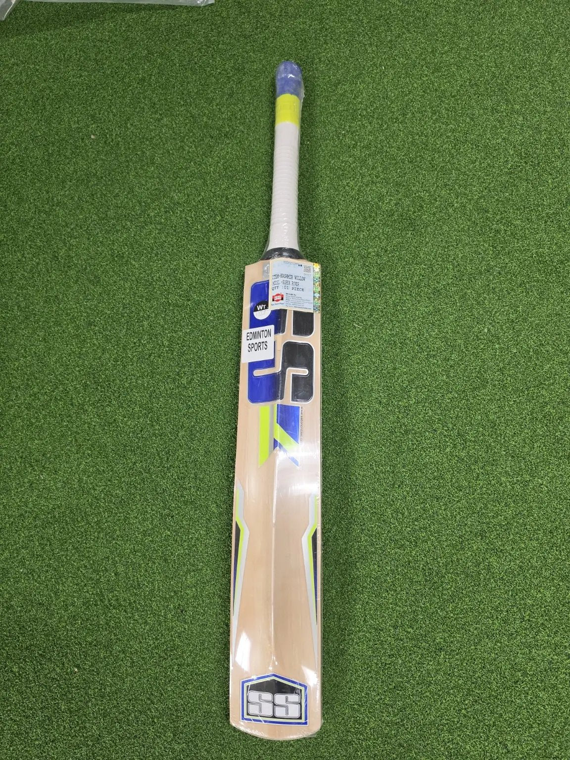 SS Super Power Kashmir Willow Bat - SH + EXTRA GRIP + FREE GIFT NIVIA Heavy Red Tennis Ball (Box of 12)