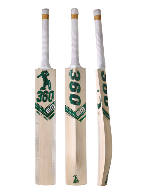 EM 360 Bull Ring Kashmir Willow Cricket Bat (2026) SIZE SH - FREE EXTRA GRIP  you can play with Nivia and leather balls as well