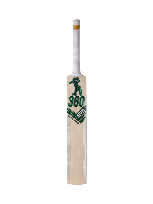 EM 360 Bull Ring Kashmir Willow Cricket Bat (2026) SIZE SH - FREE EXTRA GRIP  you can play with Nivia and leather balls as well