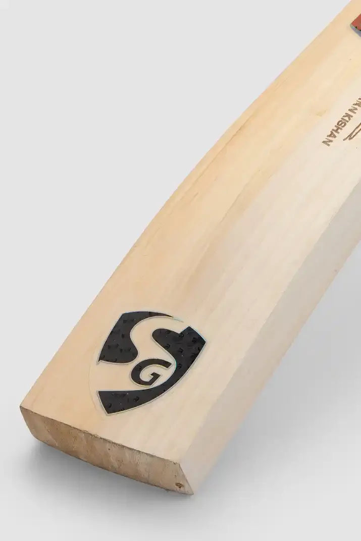 Full side profile and edge view of CA Gold 1000 English Willow Cricket Bat with yellow grip at Alberta Cricket Store.