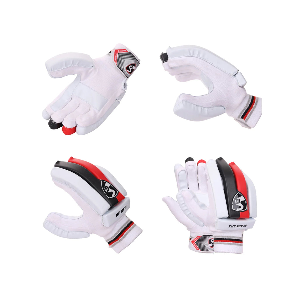 SG Blaze Lite junior cricket batting glove thumb protection side view Alberta Cricket Store