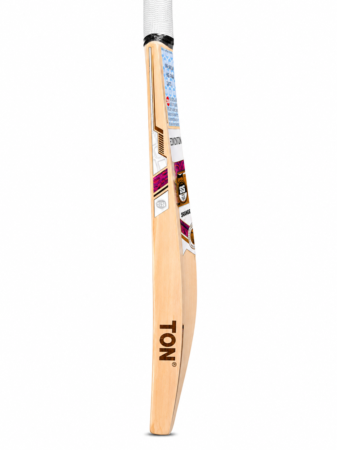 SS Players 2000 Tim David English Willow Cricket Bat Back Profile View at Alberta Cricket Store Canada