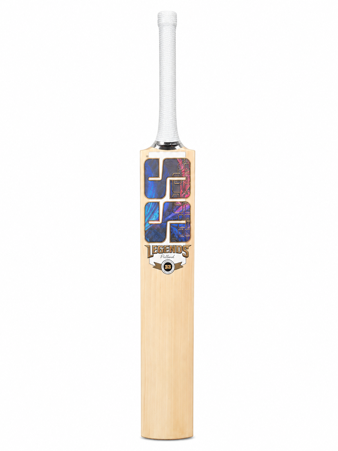 SS Legend Kieron Pollard English Willow Cricket Bat Front Profile View at Alberta Cricket Store Canada