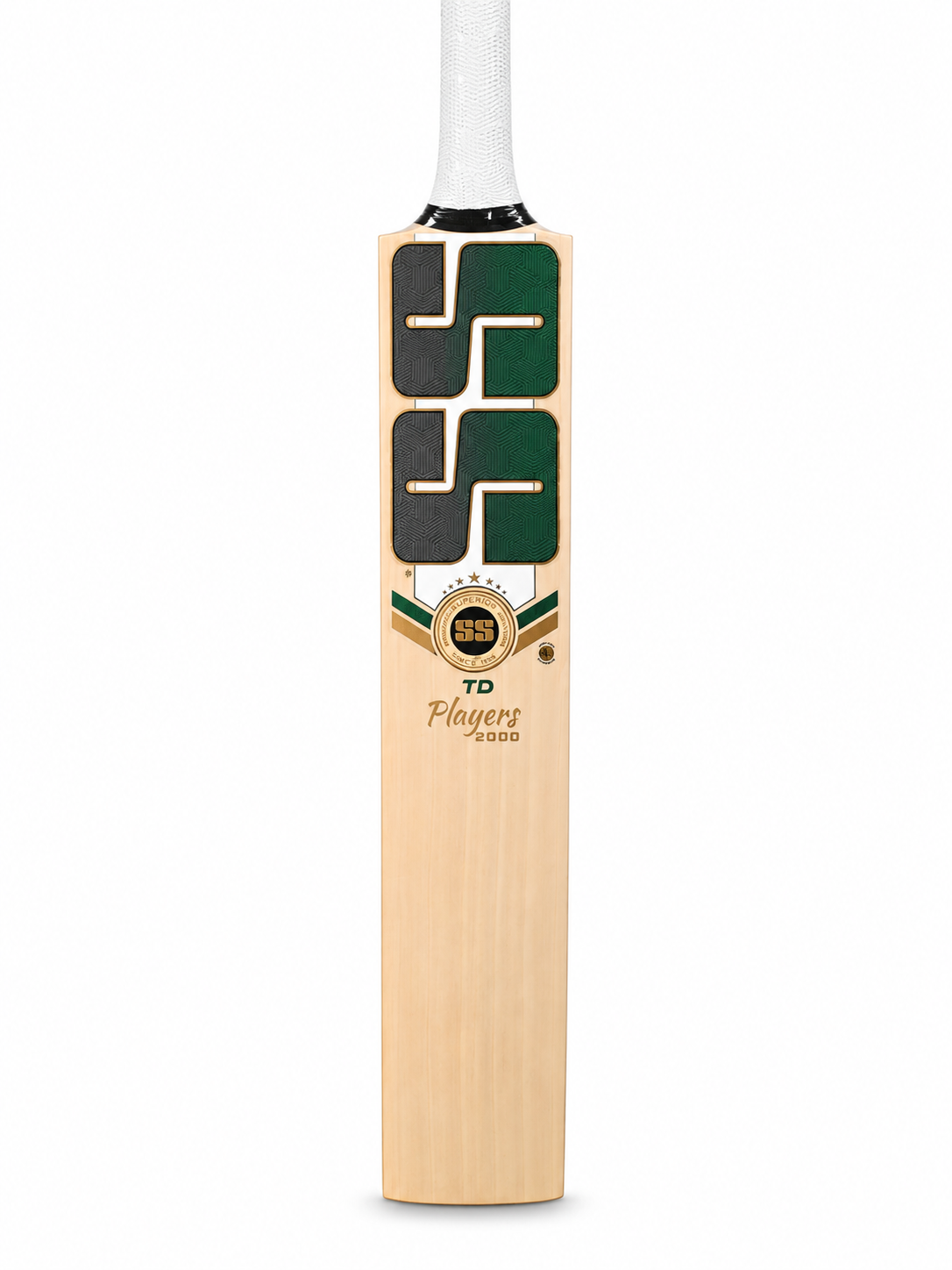 SS Players 2000 Tim David English Willow Cricket Bat Front Blade Profile at Alberta Cricket Store Canada