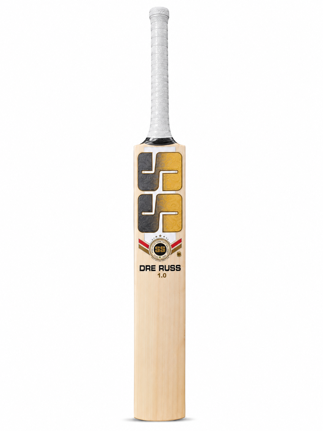 SS Dre Russ 1.0 English Willow Cricket Bat Front View at Alberta Cricket Store Canada