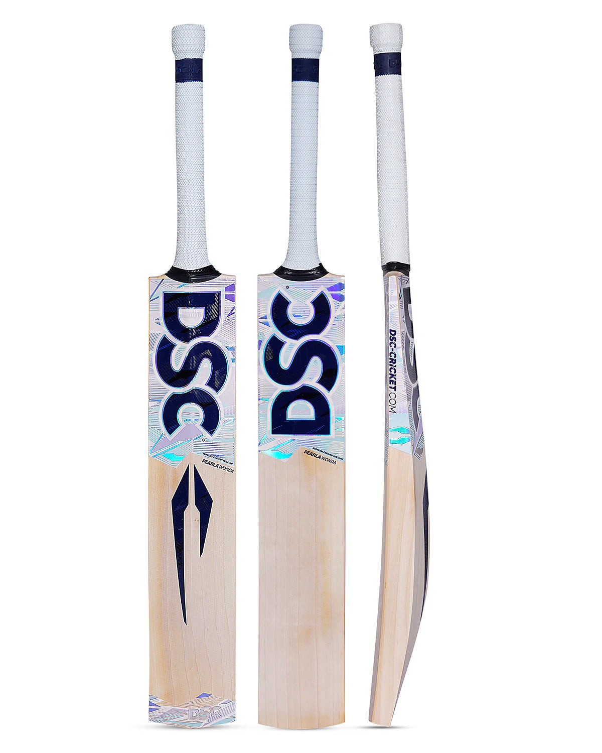DSC Pearla Wonda English Willow Cricket Bat multiple views at Alberta Cricket Store