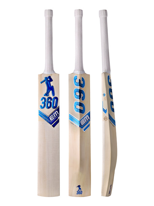 EM 360 Legacy Kashmir Willow Cricket Bat (2026) + FREE EXTRA GRIP + FREE GIFT NIVIA Heavy Red Tennis Ball (Box of 12)