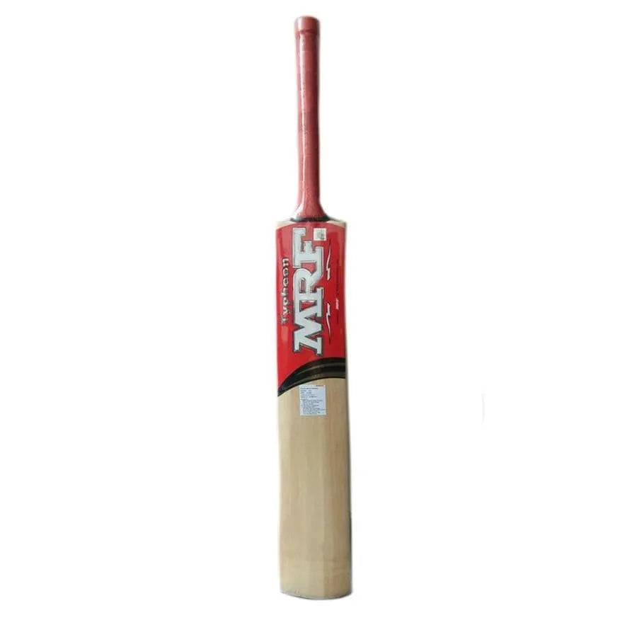 MRF Typhoon Kashmir Willow Cricket Bat-SH + EXTRA GRIP + (Box of 12)