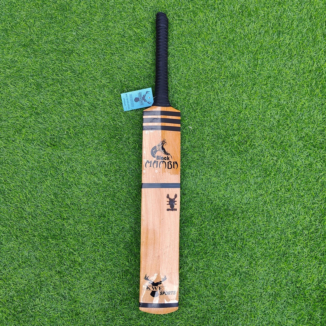 BANDOOK BLACK MAMBA CRICKET BAT size 34 inch    + EXTRA GRIP + FREE GIFT NIVIA Heavy Red Tennis Ball (Box of 12)