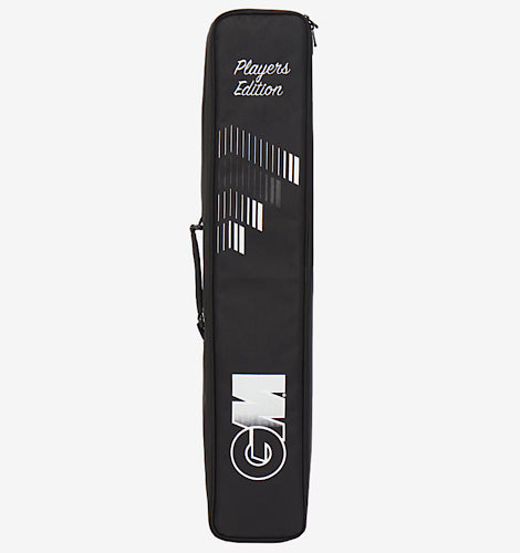 GM Jacob Bethell Players Edition cricket bat padded cover bag in black with silver graphics and white GM logo available at Alberta Cricket Store