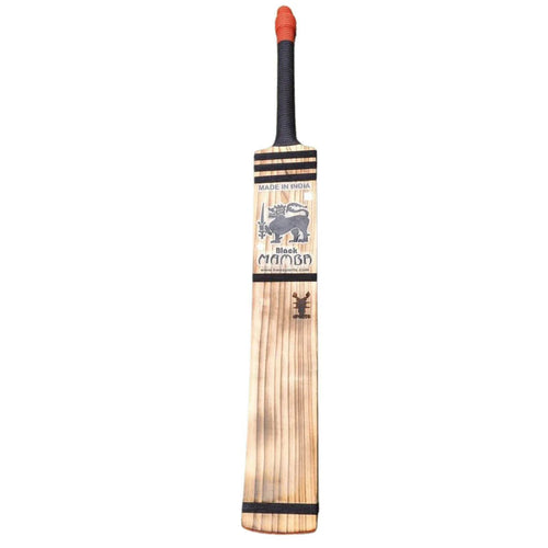 Black Mamba Players Edition Bat (Burn Edition)Kashmir Willow Cricket - 34 inch  + EXTRA GRIP + FREE GIFT NIVIA Heavy Red Tennis Ball (Box of 12)