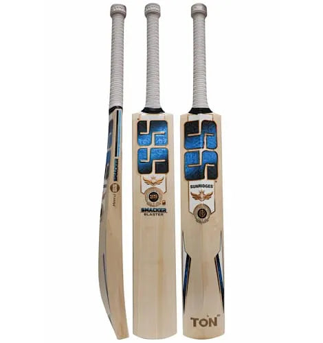 SS GG Smacker Blaster English Willow Cricket Bat multi angle front back and side profile views at Alberta Cricket Store