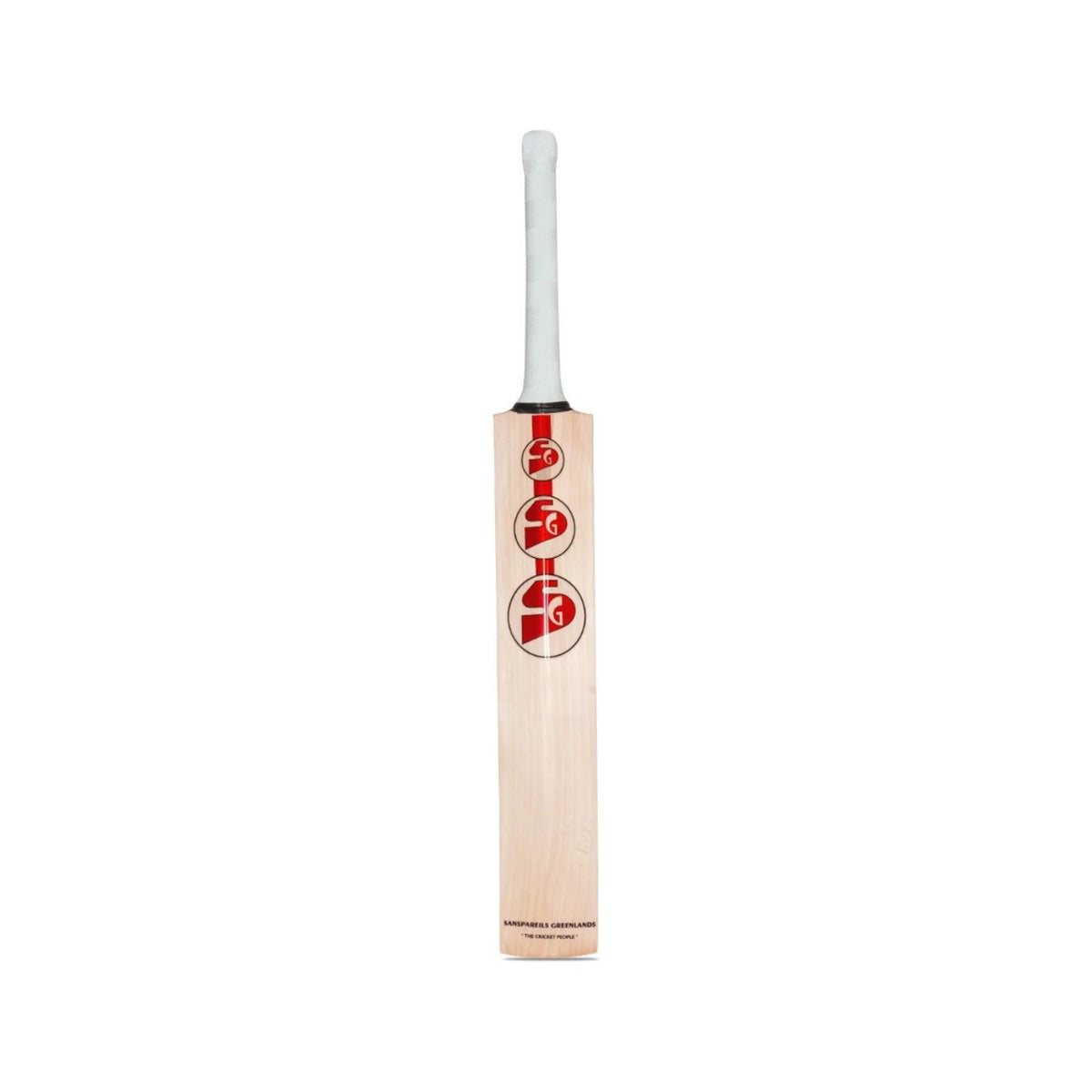 Full back view showing the spine of SG Sunny Tonny Arc 1.0 English Willow Cricket Bat at Alberta Cricket Store.