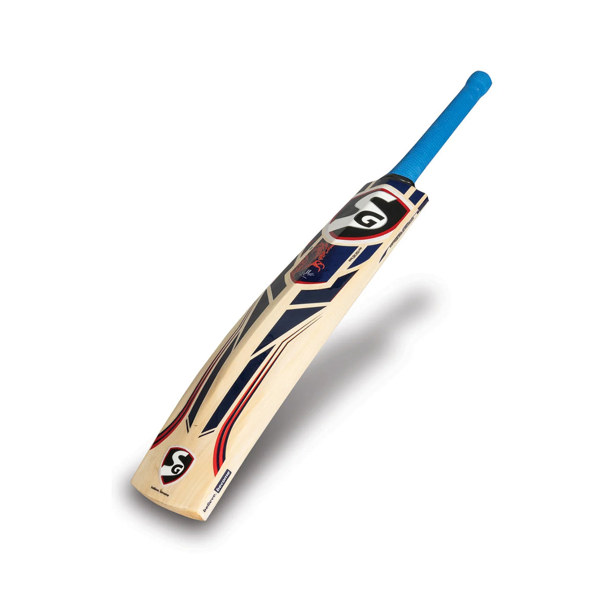 SG KLR Skipper Kashmir Willow Cricket Bat -SH + FREE EXTRA GRIP + FREE GIFT NIVIA Heavy Red Tennis Ball (Box of 12)