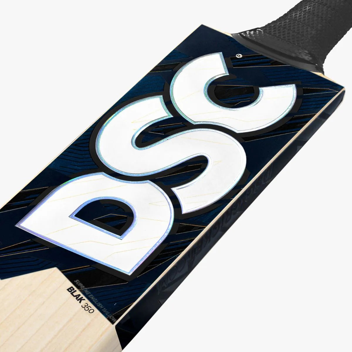Full front view of DSC Blak 350 English Willow Cricket Bat at Alberta Cricket Store.