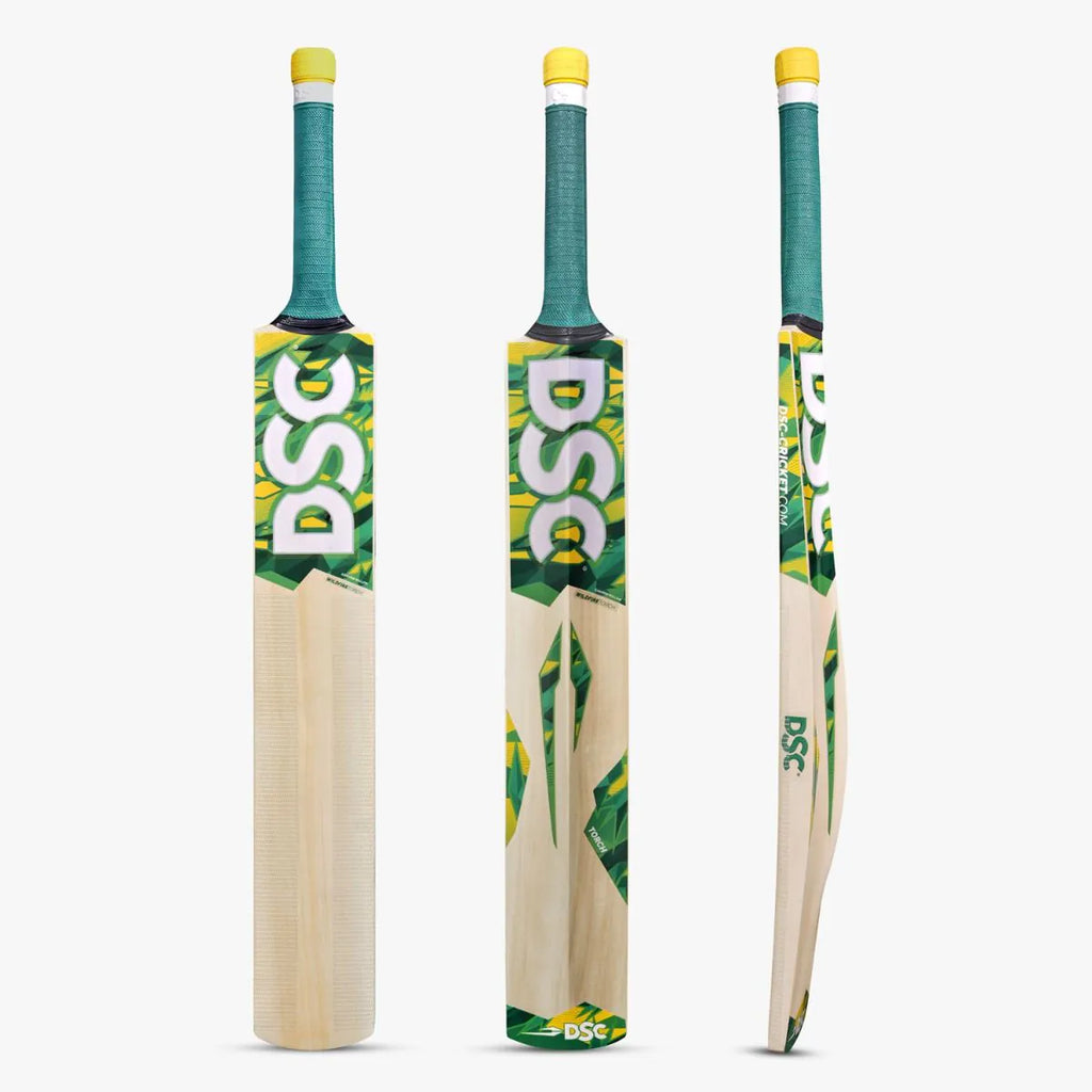 DSC Wildfire Torch Tennis Cricket Bat – SH | 34" Full Length + FREE Extra Grip + FREE NIVIA Heavy Red Tennis Ball (Box of 12)