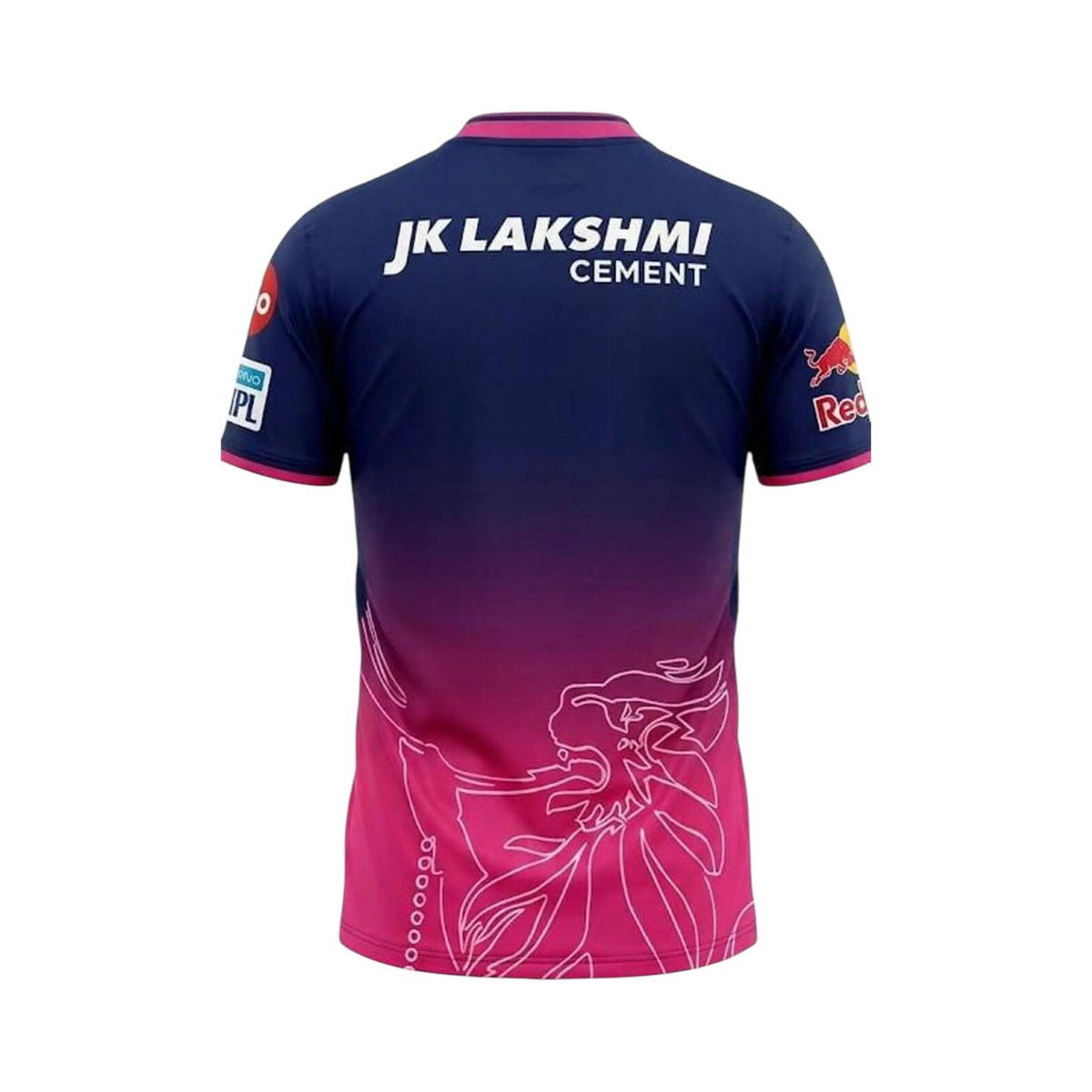 Back view of Rajasthan Royals IPL 2026 Fan Cricket Jersey for Men