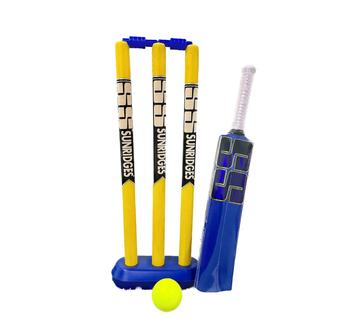 SS Junior Plastic Cricket Kit includes bat, wickets, and ball for young cricketers.