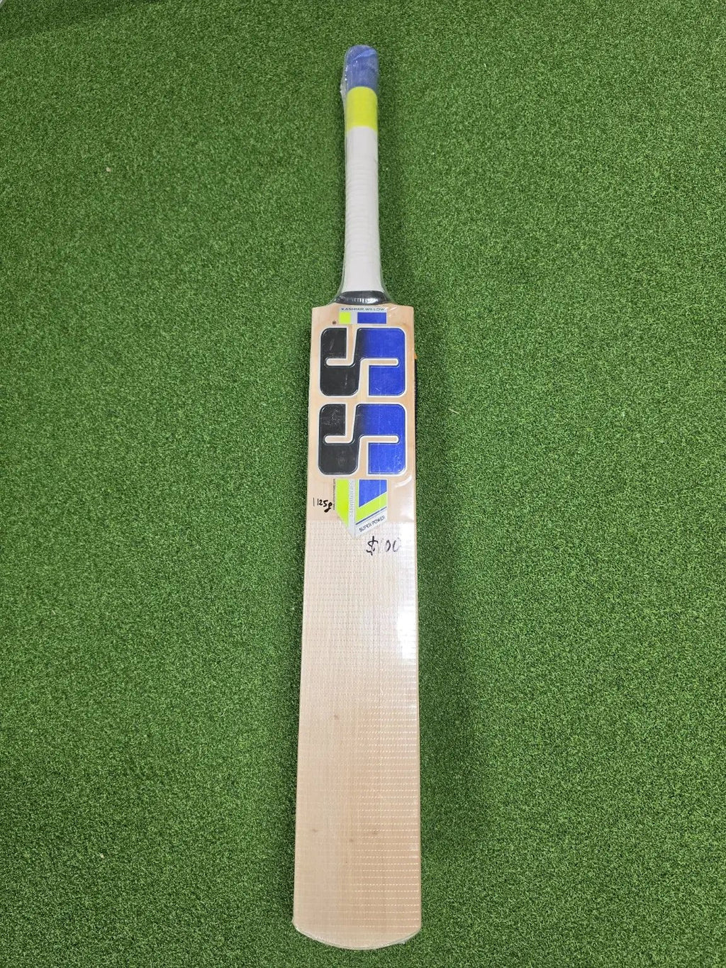 SS Super Power Kashmir Willow Bat - SH + EXTRA GRIP + FREE GIFT NIVIA Heavy Red Tennis Ball (Box of 12)