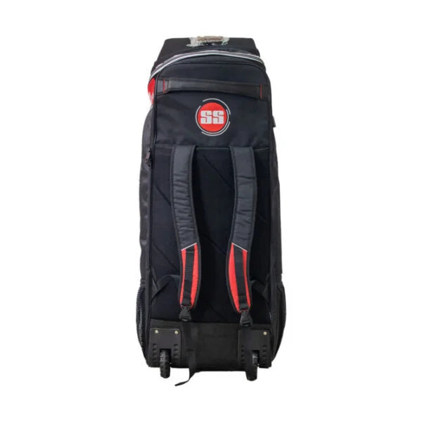 SS TON World Cup Edition Duffle Cricket Kit Bag with wheels (Black & Red) (2026)