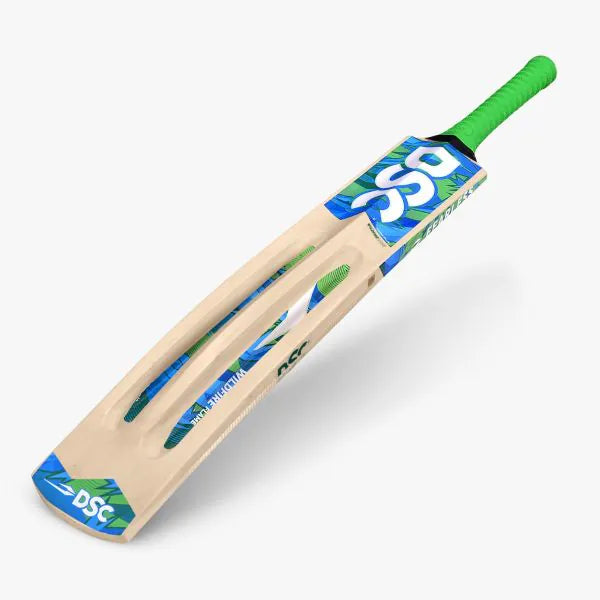 DSC Wildfire Flame Tennis Cricket Bat – SH | 34" Full Length + FREE Extra Grip + FREE NIVIA Heavy Red Tennis Ball (Box of 12)