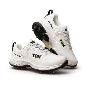 SS Ton Pro 9000 Cricket Spike Shoes (White/Black)