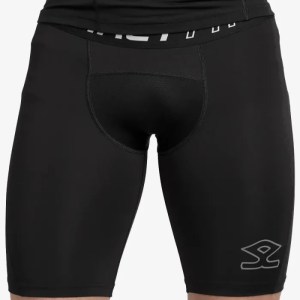 Shrey Intense Compression Shorts Black Front Close Up View Alberta Cricket Store Canada